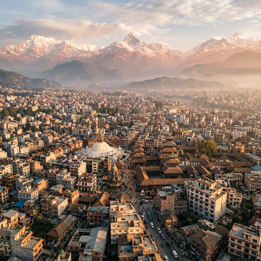 Aerial view of Kathmandu, Nepal — where CoddyPro was founded